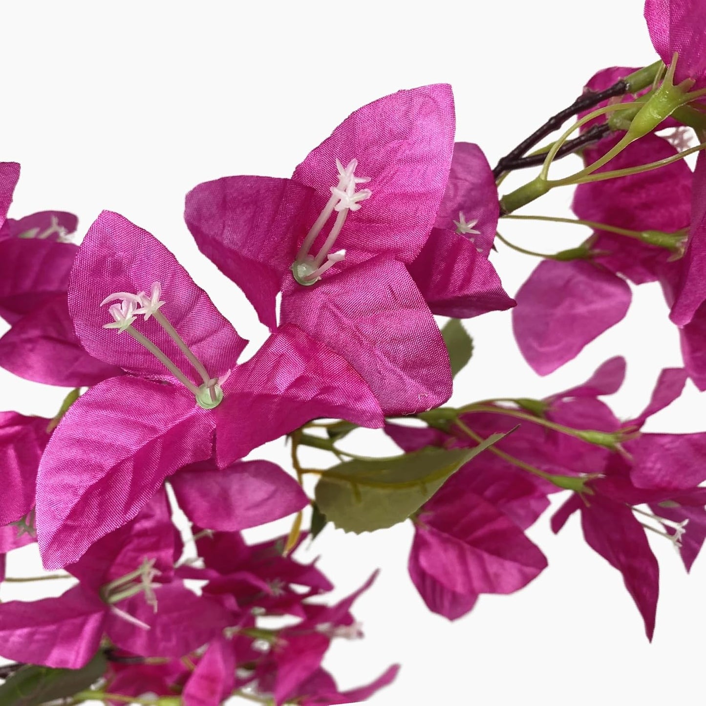 Pack of 16 - Artificial Bougainvillea Flower Stems Silk Bougainvillea Long Branches Full Blossoms for Home Wedding Table Centerpiece Shower Event Backdrop Indoor Outdoor Decorations (Fuchsia)