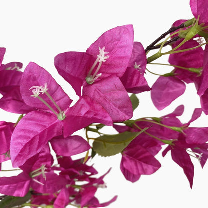 Pack of 16 - Artificial Bougainvillea Flower Stems Silk Bougainvillea Long Branches Full Blossoms for Home Wedding Table Centerpiece Shower Event Backdrop Indoor Outdoor Decorations (Fuchsia)