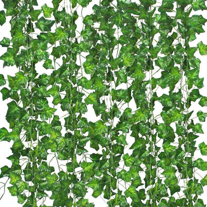 168 FT Artificial Ivy 24 Pack Ivy Vine Garland Ivy Leaves Greenery Garlands Clip Hanging Fake Leaf Plants Faux Green Flowers Decor Home Kitchen Garden Office Wedding Wall