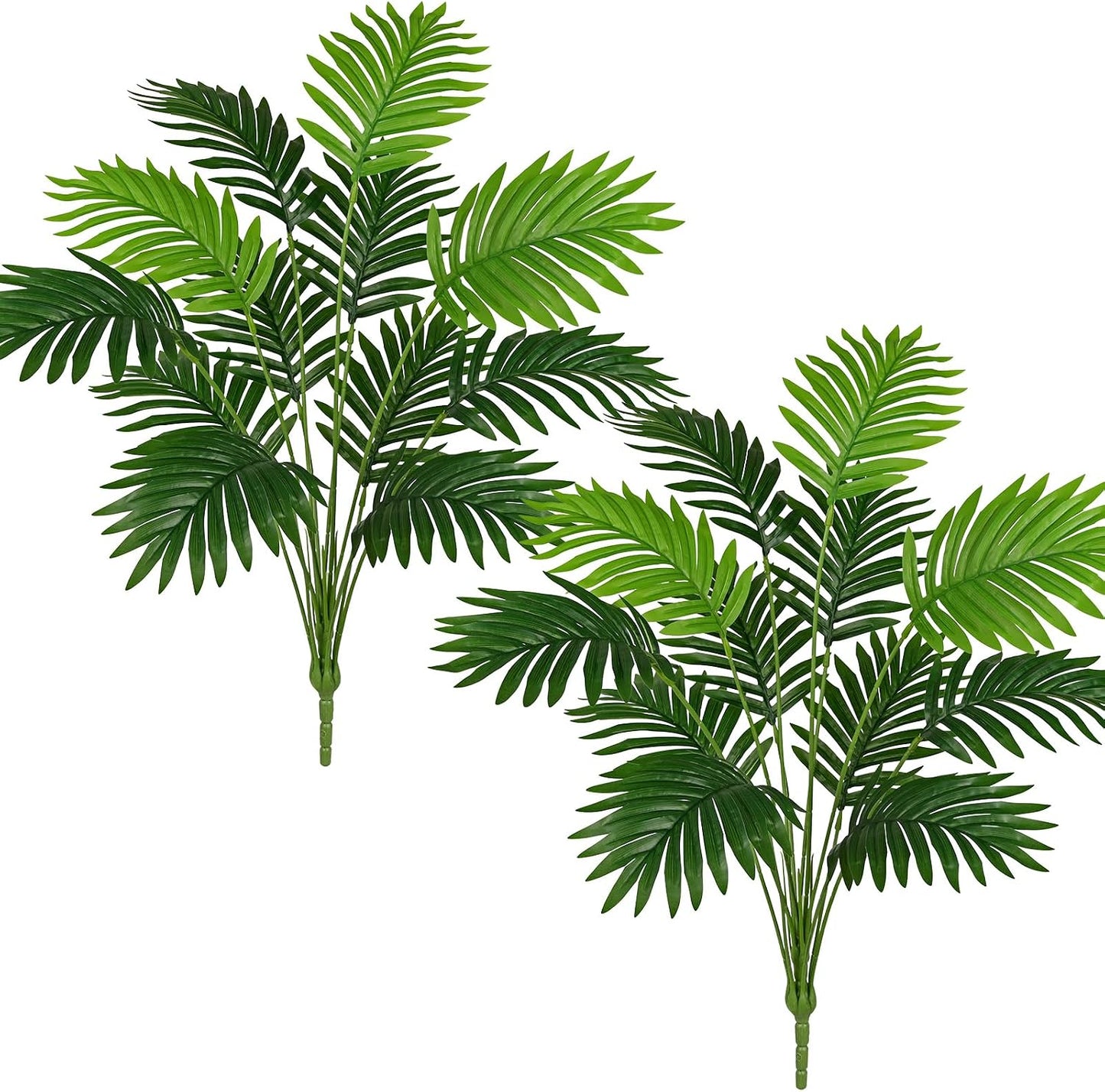 2PCS Artificial Calla Lily Leaves Plants 26.8" Fake Tropical Alocasia Bush Tree Large Faux Greenery Stem Shrubs for Indoor Outdoor Home Garden Arrangement Jungle Safari Wedding Party Decor