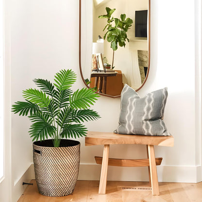 2PCS Artificial Calla Lily Leaves Plants 26.8" Fake Tropical Alocasia Bush Tree Large Faux Greenery Stem Shrubs for Indoor Outdoor Home Garden Arrangement Jungle Safari Wedding Party Decor