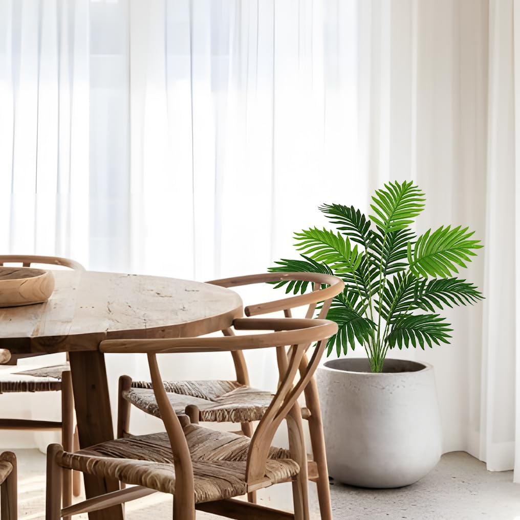 2PCS Artificial Calla Lily Leaves Plants 26.8" Fake Tropical Alocasia Bush Tree Large Faux Greenery Stem Shrubs for Indoor Outdoor Home Garden Arrangement Jungle Safari Wedding Party Decor