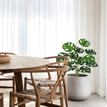 2PCS Artificial Calla Lily Leaves Plants 26.8" Fake Tropical Alocasia Bush Tree Large Faux Greenery Stem Shrubs for Indoor Outdoor Home Garden Arrangement Jungle Safari Wedding Party Decor