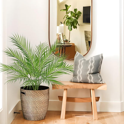 2PCS Artificial Calla Lily Leaves Plants 26.8" Fake Tropical Alocasia Bush Tree Large Faux Greenery Stem Shrubs for Indoor Outdoor Home Garden Arrangement Jungle Safari Wedding Party Decor