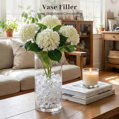 150PCS Assorted Blue Fake Ice Rocks Vase Fillers, Aquarium Gravels Small Stones for Fish Tanks Decorations Home Table Scatter
