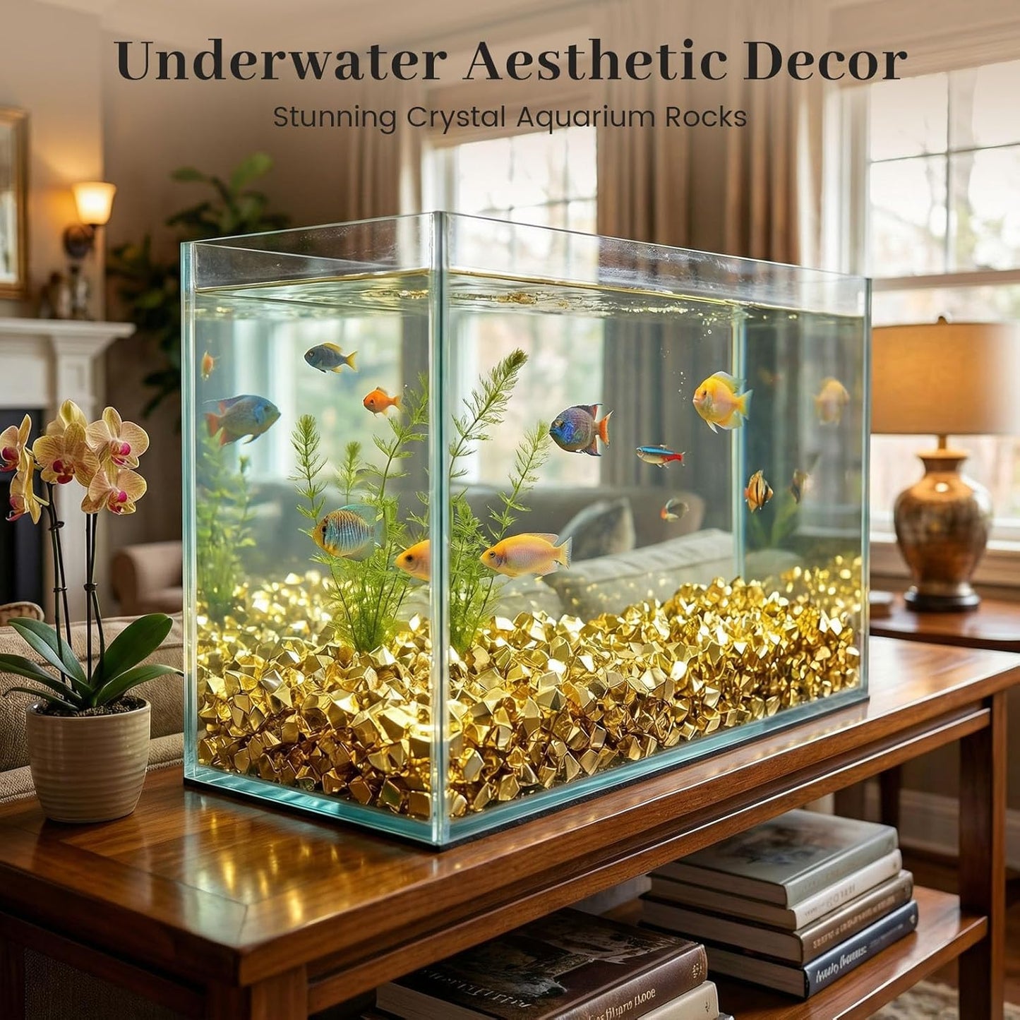 150PCS Assorted Blue Fake Ice Rocks Vase Fillers, Aquarium Gravels Small Stones for Fish Tanks Decorations Home Table Scatter