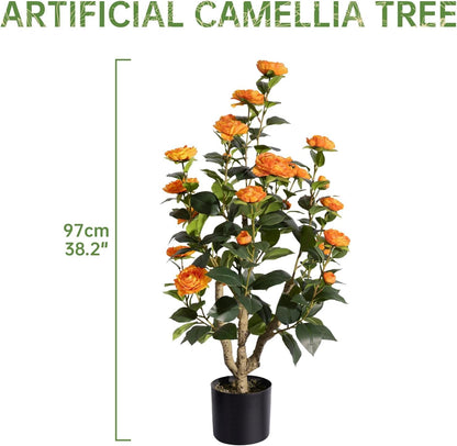 Artificial Lemon Tree, 5 feet Indoor Fake Plants, Comes with 21 Simulated Lemon Fruits, Adjustable Branches, for Home Living Room Decorations and Office Decorations