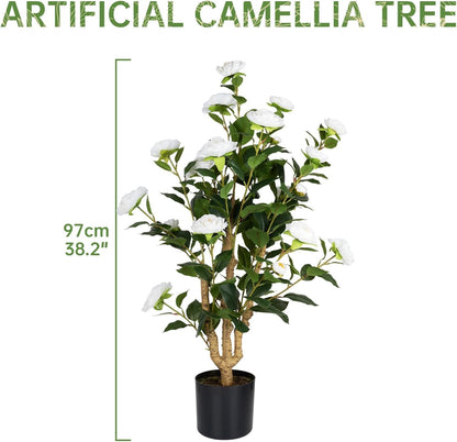 Artificial Lemon Tree, 5 feet Indoor Fake Plants, Comes with 21 Simulated Lemon Fruits, Adjustable Branches, for Home Living Room Decorations and Office Decorations