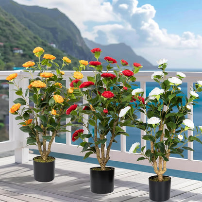 Artificial Lemon Tree, 5 feet Indoor Fake Plants, Comes with 21 Simulated Lemon Fruits, Adjustable Branches, for Home Living Room Decorations and Office Decorations
