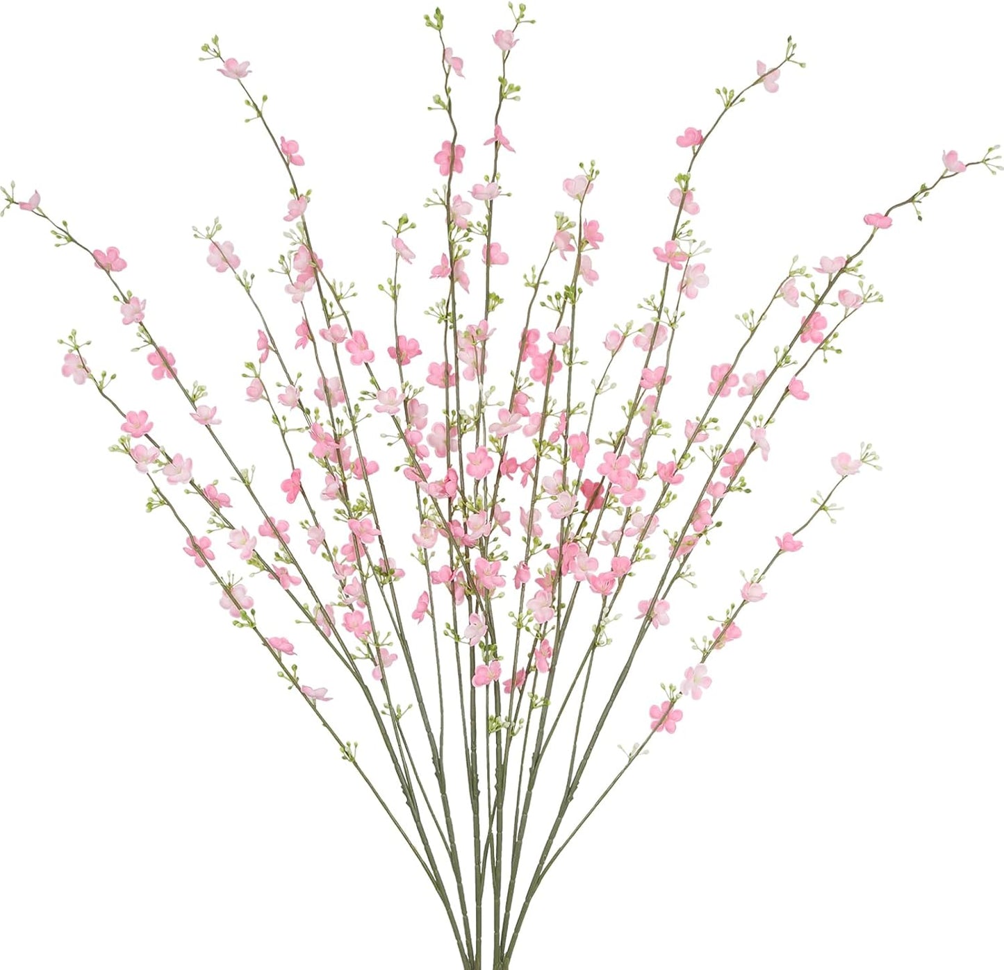 2 Pcs Artificial Wildflower Stems Yellow Flower Picks 34" Faux Forsythia Branches Long Stem Fake Spring Floral for Tall Vase Table Centerpieces Home Decorations Indoor Outdoor Wedding