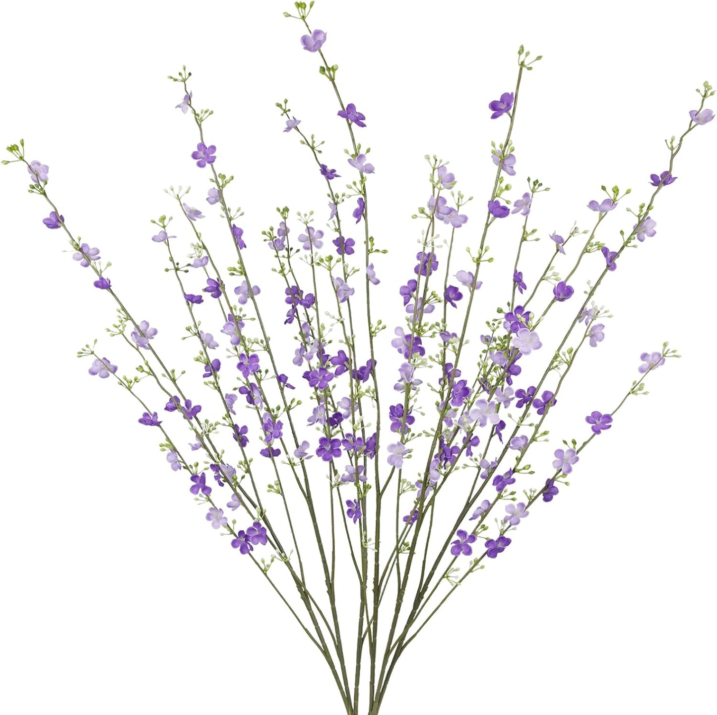 2 Pcs Artificial Wildflower Stems Yellow Flower Picks 34" Faux Forsythia Branches Long Stem Fake Spring Floral for Tall Vase Table Centerpieces Home Decorations Indoor Outdoor Wedding