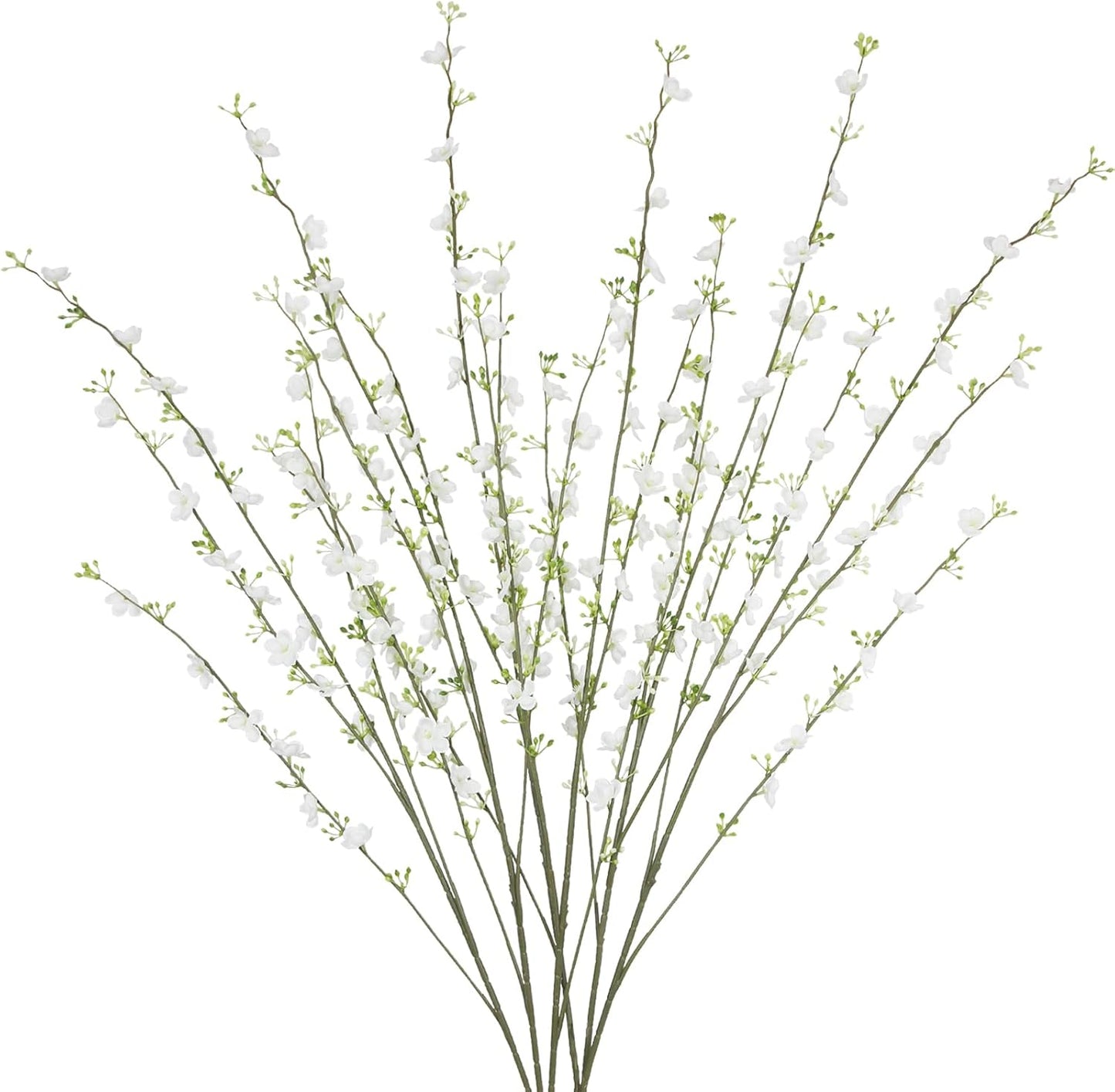 2 Pcs Artificial Wildflower Stems Yellow Flower Picks 34" Faux Forsythia Branches Long Stem Fake Spring Floral for Tall Vase Table Centerpieces Home Decorations Indoor Outdoor Wedding