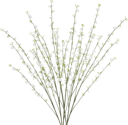 2 Pcs Artificial Wildflower Stems Yellow Flower Picks 34" Faux Forsythia Branches Long Stem Fake Spring Floral for Tall Vase Table Centerpieces Home Decorations Indoor Outdoor Wedding