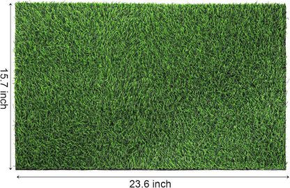 4 Pack Artificial Grass Guinea Pig Pee Pads, 15.7 × 23.6 Inch Fake Grass Rug Rabbit Grass Mat Dog Grass Pee Pads Artificial Turf Pet Grass Mat, Reusable Puppy Training Turf Mat